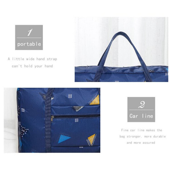 Triangle Pattern Foldable Travel Bag - Picture 2 of 5
